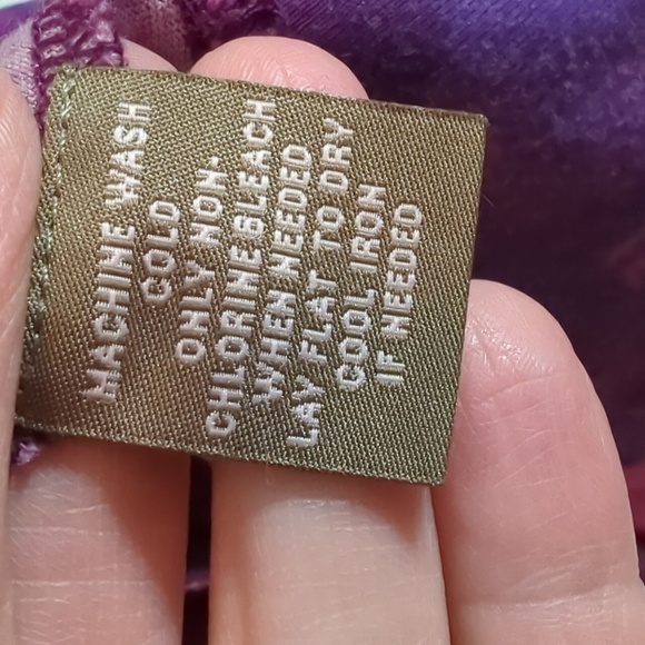 Pink Twill Womens Shirt Tunic Top Purple Blouse Geometric Squares Violet Small - Picture 7 of 8